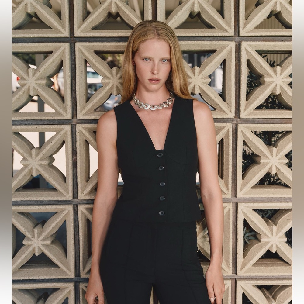 Zara cropped vest